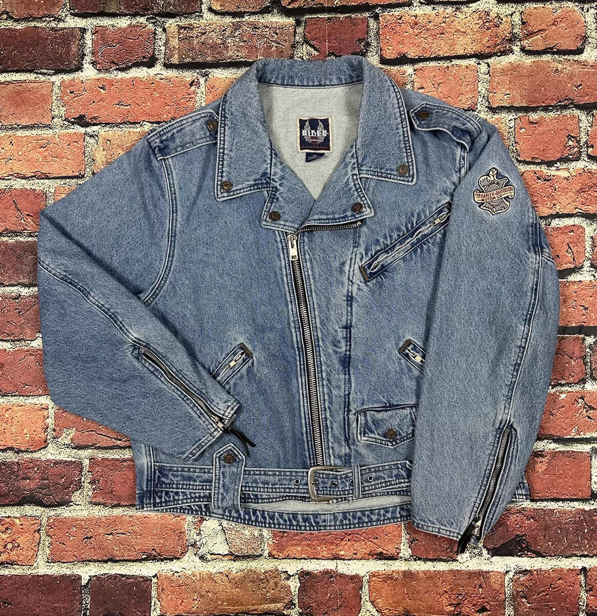 Vintage Harley Davidson Biker Blues Denim Blue Jean Jacket Full Zip Men\'s  XXL | eBay | Flex Caps