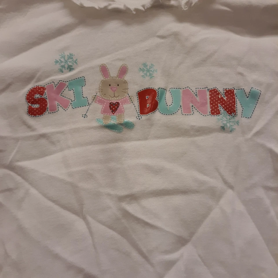 Suéter Wonder Niños Blanco Niñas Tallas 5T Manga Larga Invierno Conejito y Botón  Foto 3 de 4