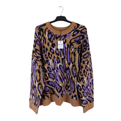 Whistles Größe XL (passt 2XL) Wolle wellenförmig Leopard Jacquad Pullover Pulli neu mit Etikett £149