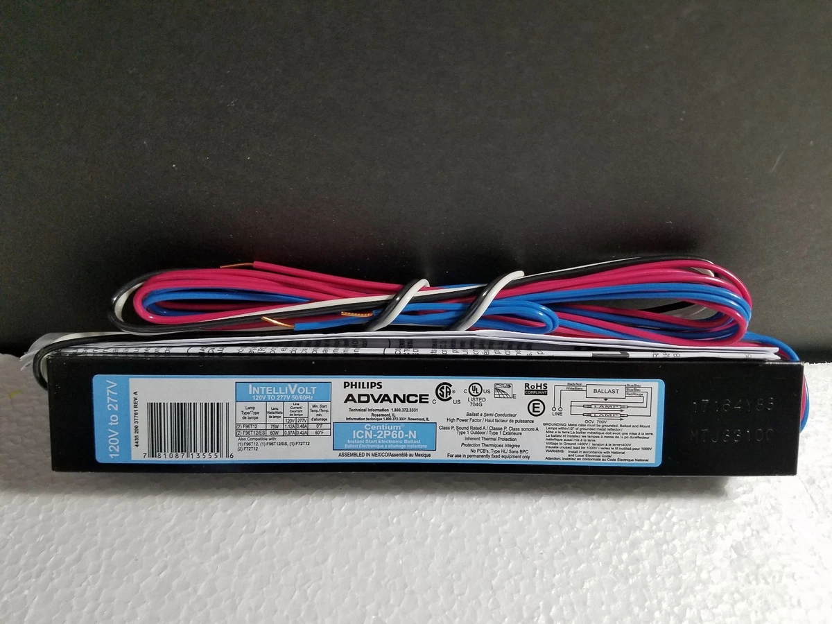 NEW LOT OF PHILIPS ADVANCE ICN2P60N BALLAST 120V TO 270V, 56 OFF