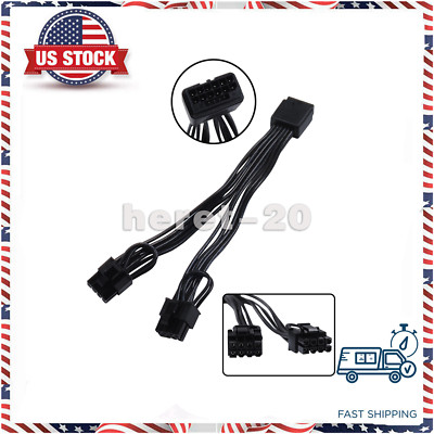  Dual 8Pin to 16Pin Graphics Card Power Supply Adapter Cable and GPU 19CM