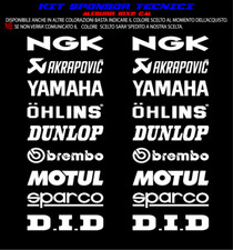 KIT STICKERS ADESIVI KIT SPONSOR TECNICI MOTO CROSS T MAX QUAD DUNLOP AKRAPOVIC