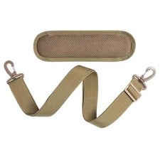 Brown Adjustable Shoulder Strap Replacement with Thick Soft Pad Width 1.5in USA