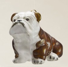 PET SET BULLDOG CHRISTMAS ORNAMENT - JOY TO THE WORLD MADE IN POLAND - NEW