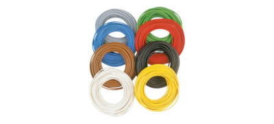 BRAWA 3121 Yellow Electric Cable Spool 2 Poles (16.4 Feet - Diameter 0.14 mm2)