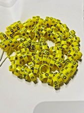 Plastic Rings 2023 for Pigeons / Chickens 08/10/12/14/16/18/20mm Yellow Color