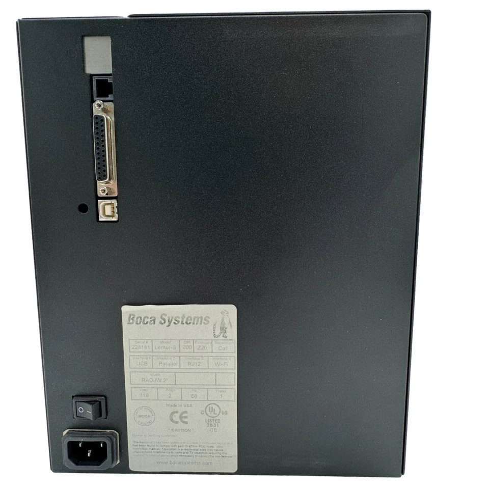 Boca Ticket Printer Lemur-S Thermal Desktop Cutter 200DPI READ - Image 4 of 4