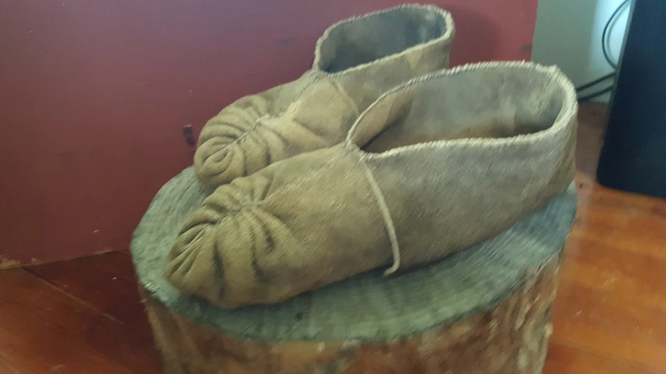 PUCKER TOE WOODLAND STYLE MOCCASINS/ LONGHUNTER/ FUR TRADE/ MOUNTAIN MAN  — 第 3/4 张图片