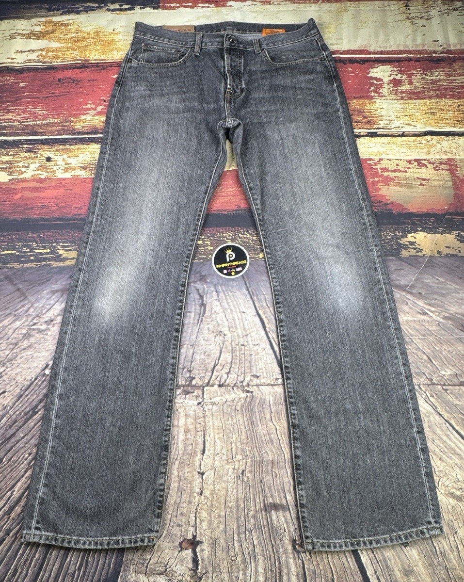 VTG Gap Jeans Mens 34x34 Boot Cut Fit Black Gray Washout Denim Y2K 