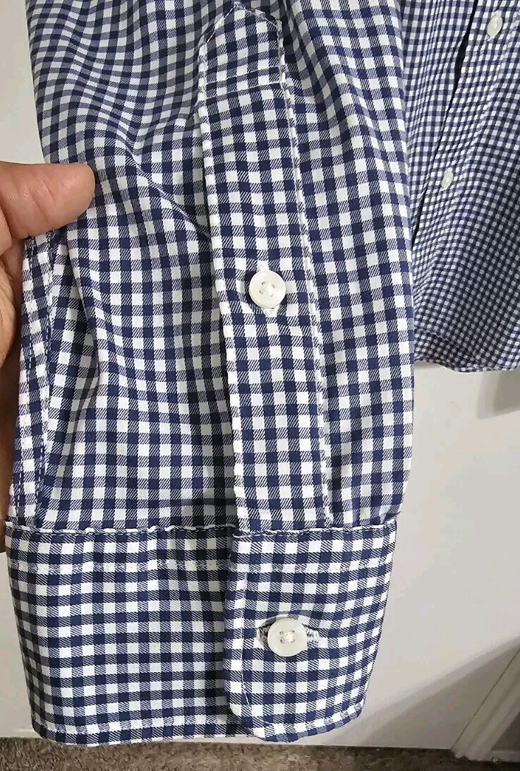 Faherty Shirt Button Down Mens Extra Large Blue W… - image 5