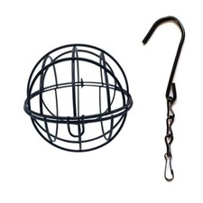 2/4X New S-shaped Wild Bird Feeder Garden Outdoor Fat Ball Metal Hanging Holder