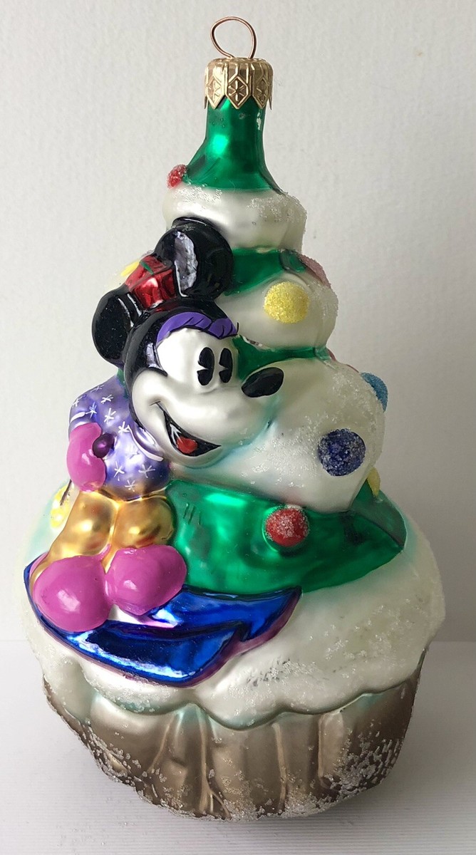 Christopher Radko Minnie Mouse Downhill Skiing Disney Glass