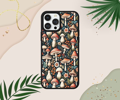 FUNDA DE TELÉFONO CON ESTAMPADO DE HONGOS PATRÓN DE OTOÑO PARA IPHONE SAMSUNG GOOGLE PIXEL - Imagen 3 de 8