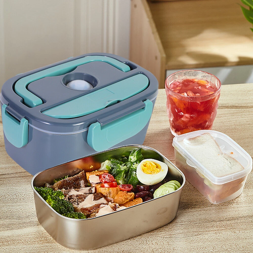 12V/110V Electric Lunch Box Food Heater Stainless Steel Container for Car  Office