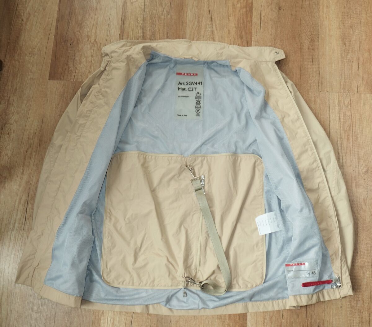 2000s prada sport sgv790 nylon jacket 48