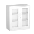 Lockable Bookcase with Glass Door and 120 lbs Per Shelf Metal Frame for Books