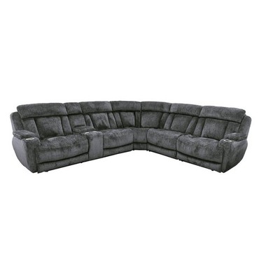 6 Piece Modular Power Reclining Sectional with Power Adjustable Headrests
