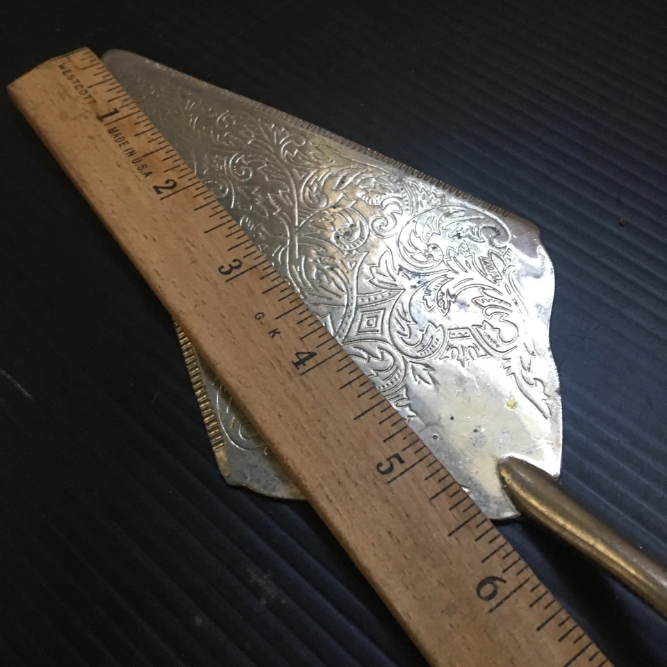 Vintage 1980s Silver Plated Triangular Pie Server 11.5"L x 3"W - Image 4 of 4