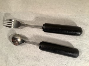 Weighted Handle Fork And Spoon Special Needs Silverware