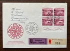 Neat SWITZERLAND 1953 'Pro Patria'  First Day Cover block of Sc# B224