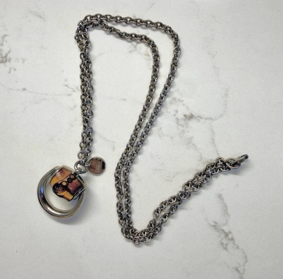 Collar de cadena Gucci de plata esterlina y bambú Horsebit, 29”, $1,295 Foto 3 de 4