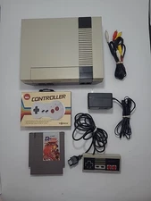 Nintendo NES Console, 2 Controllers,Game, Av Cables & Power Brick Fully Cleaned 