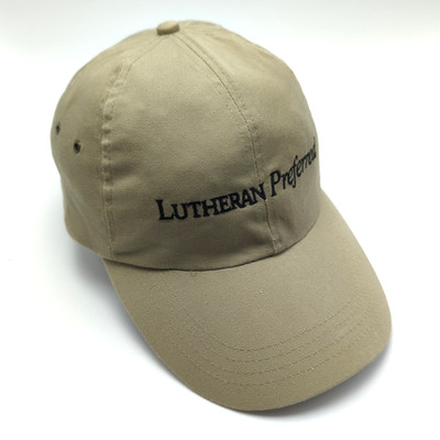 Lutheran Preferred hat beige adjustable cap health network