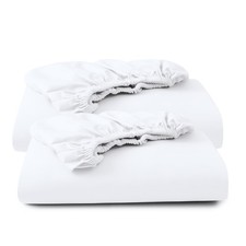 Split King/2 Pack Twin XL Fitted Sheet Only, 100 Egyptian Cotton, 600 Thread...