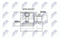 Gelenksatz Antriebswelle NTY NPW-MZ-027 FüR BK Mazda 626 5 GF Hatchback Bkep
