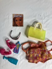 Barbie fashion doll vintage bikini set and beach accessories