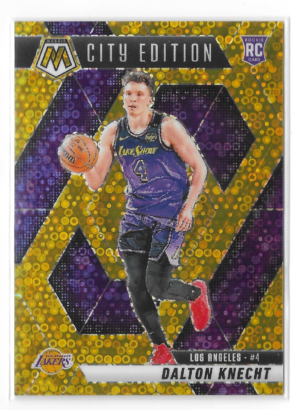 2024-25 Dalton Knecht Panini Mosaic Gold City Edition /10 #271 Lakers Rookie
