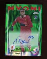 2024 Topps Chrome UEFA UCC Trey Nyoni RC Rookie Auto Green Lava 86/99