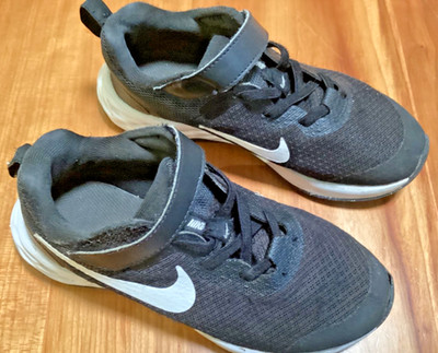 Nike Revolution 6 Children's Shoes Black & White DD1095-003 Size: US: 12C