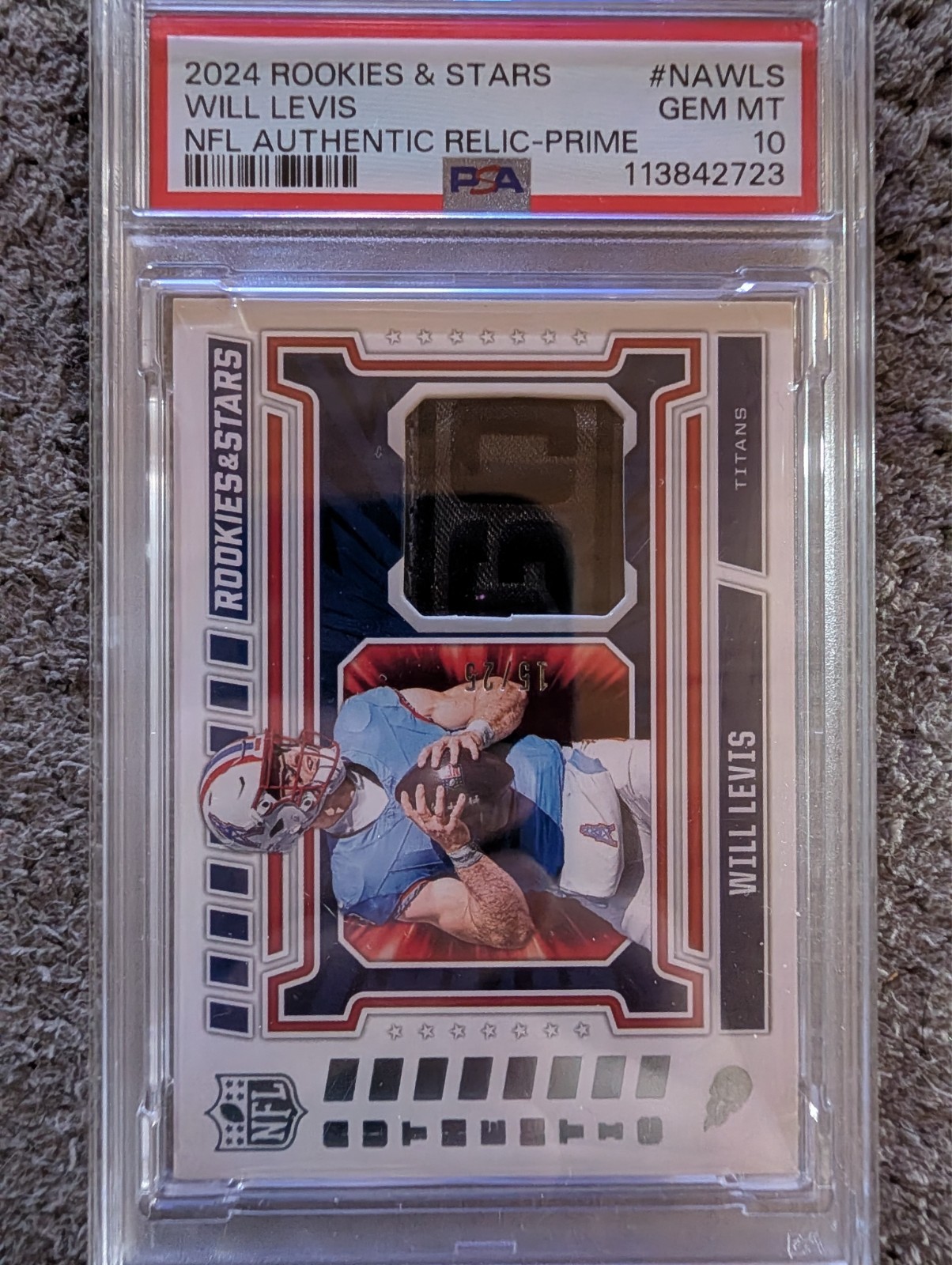 2024 Panini Rookies & Stars - Nfl Authentic Will Levis #NA-WLS (MEM)