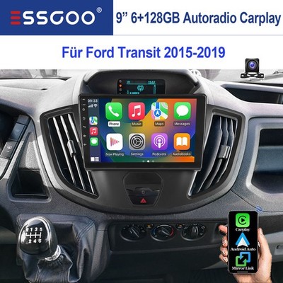 9'' Autoradio Stereo Carplay Für Ford Transit 2015-2018 Android 14 GPS 128GB +Kam
