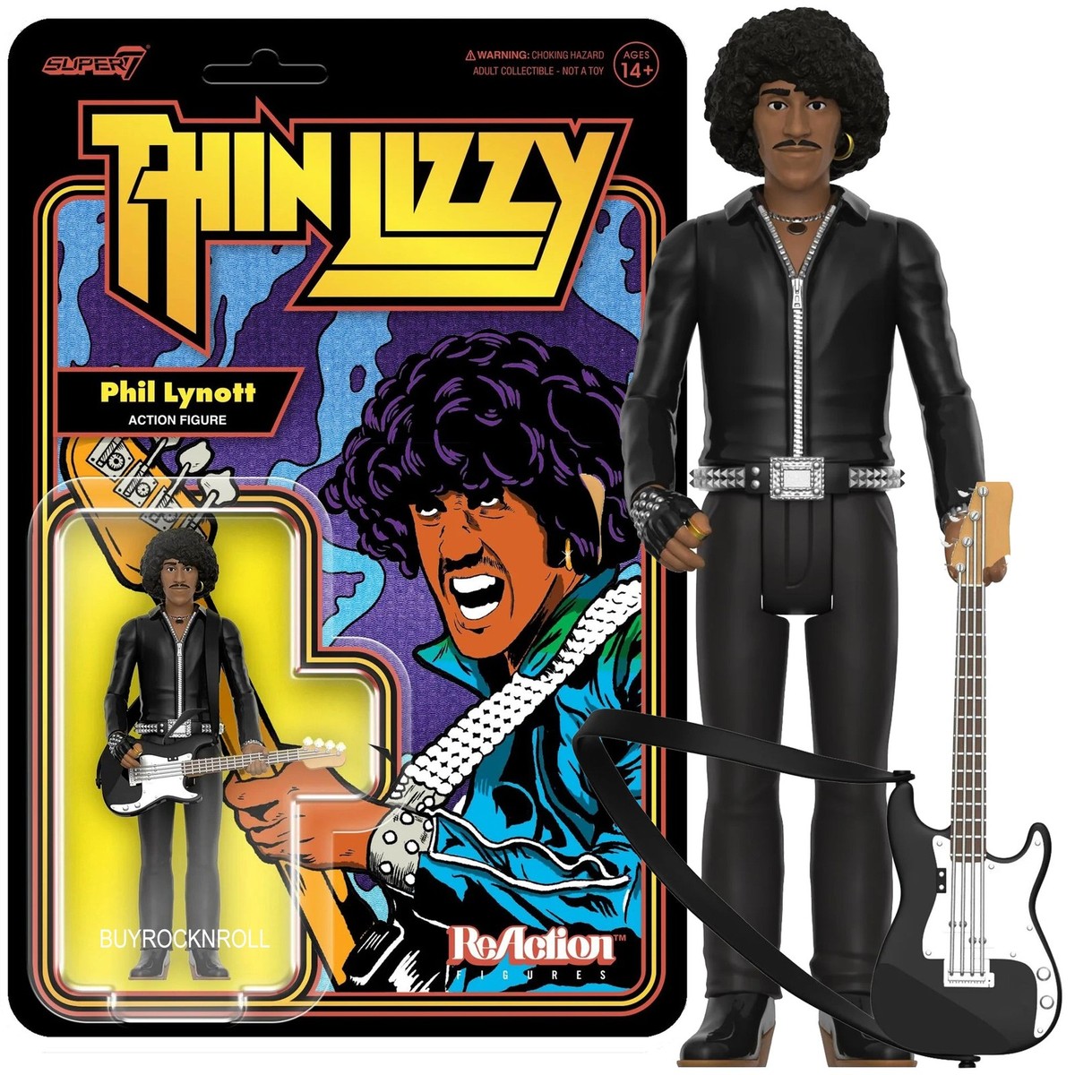 Thin Lizzy 2024 Super7 Handpicked Phil Lynott Black Leather Thin Lizzy 2024 Super7 Handpicked Phil Lynott Black Leather