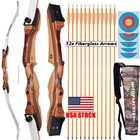 48" Takedown Recurve Bow for Youth Beginner Archery Wood Traditional Bow Hunting