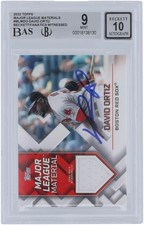 David Ortiz Red Sox Signed 2022 Topps Major League Material MLM-DO BAS 9/10 Card