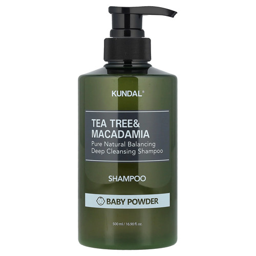 Tea Tree & Macadamia Shampoo, Baby Powder, 16.9 fl oz (500 ml)