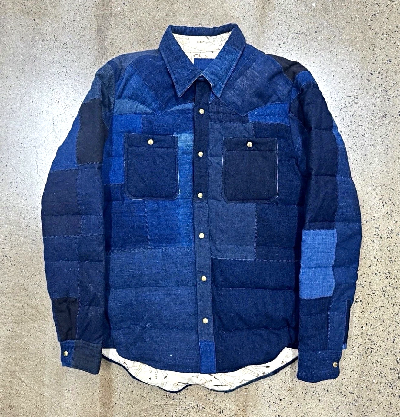 Visvim FW15 ICT Kerchief Down JKT Kofu Made in Japan Indigo Dye Size 3/L Rare - product detail image 1