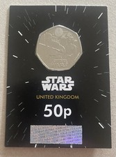 2023 Star Wars Luke Skywalker Princess Leia 50p BUNC in Change Checker Card