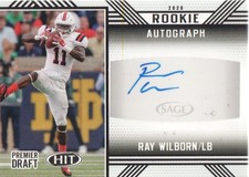 2020 SAGE HIT Football Trading Cards Autographs Black: Pick From List
