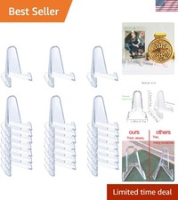 24-Pack 2.3-Inch Acrylic Display Stands for Coins, Cards & Medals - Clear Design