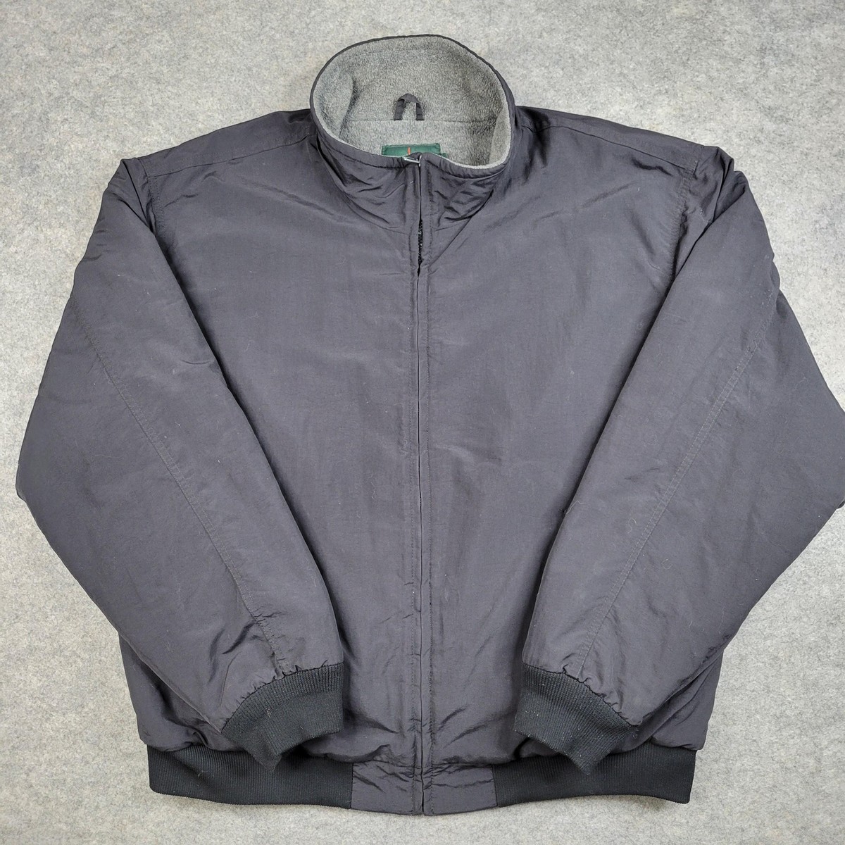 実寸XL 90s Fleece / Nylon Switcing Bomber Vintage J Crew Jacket Mens XL Oarsman Nylon Fleece Lined Bomber
