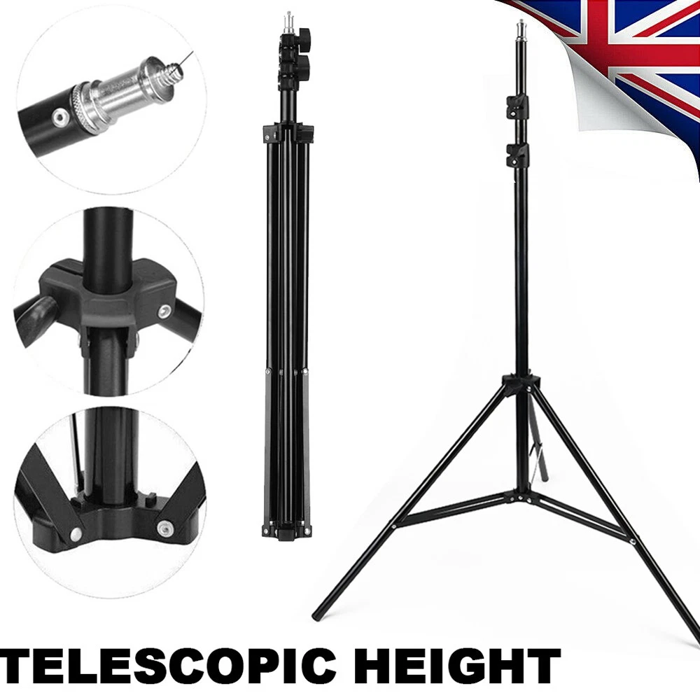 EMART Photography Light Stand 7 Ft(2.1m), 1/4" Screw Portable Studio Lighting Tripod Support For Flashes, Softboxes, Umbrellas, Reflectors -1Pack