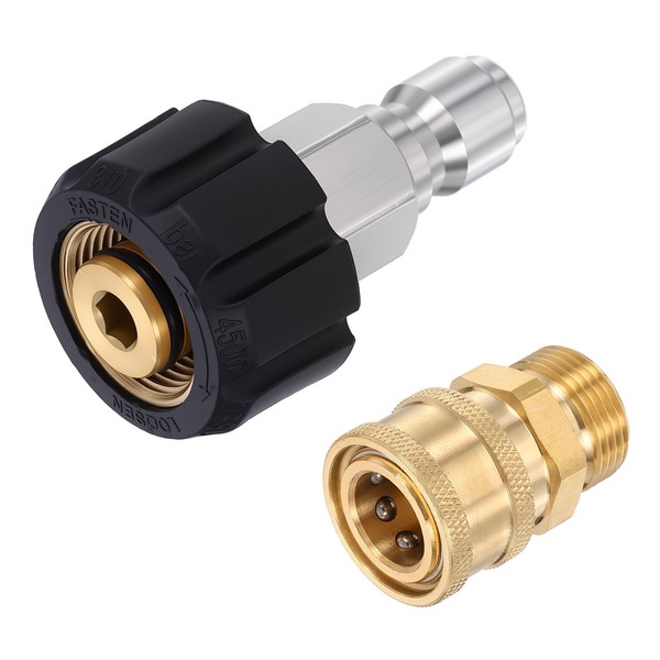 "Messing Hochdruckreiniger Adapter M22 15Mm&3/8\" Female Zu 3/8\"&M22 15Mm Male"-image
