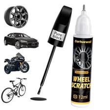 Gloss Black Rim Touch Up Paint, Car Wheel Scratch Repair Paint Pen pure black