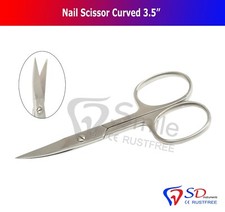 Super Sharp Curved Cuticle Toe-Nail Scissors For Manicure & Pedicure 3.5" / 9 cm
