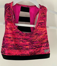 AVIA GIRLS Large 10-12 Sports Bra Dance Gymnastics Volleyball Keyhole Back