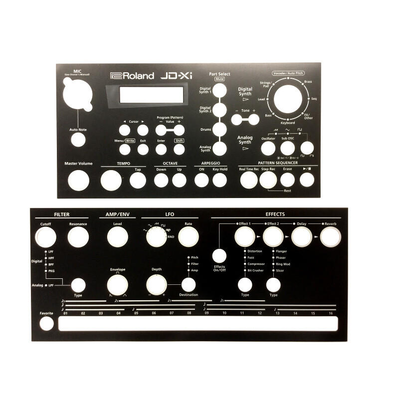 Roland Synthesizer Overlay Sheet JD-XI JD-XI-RD JD-XI-WH Roland Synthesizer Overlay Sheet JD-XI JD-XI-RD JD-XI-WH